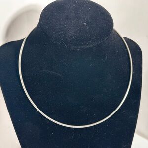 Vintage AGI Italy Choker Collar Necklace Round Snake Chain Old Money 16 inch